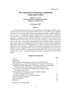 The Liquefaction of Hydrogen and Helium Using Small Coolers