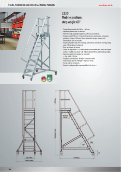 2230 Mobile podium, step angle 60&deg;