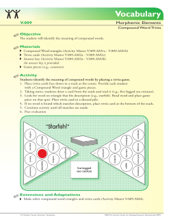 Compound Word Trivia - Florida Center for Reading Research