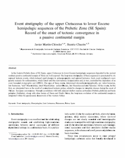Event stratigraphy of the upper Cretaceous to lower Eocene