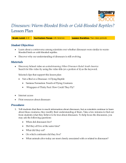 Dinosaurs: Warm-Blooded Birds or Cold