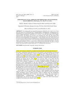 and Tungsten(ii) Halocarbonyls, [m(Co)4x2]2