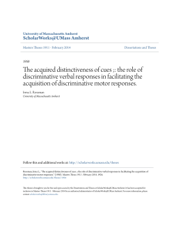 The acquired distinctiveness of cues