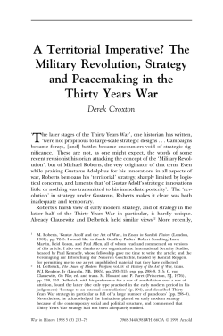 A Territorial Imperative? The Military Revolution