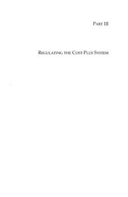 part iii regulating the cost-plus system