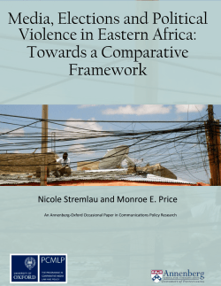 Media, Elections and Political Violence in Eastern Africa