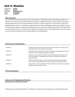Unit 5: Weather