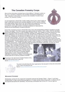 The Canadian Forestry Gorps