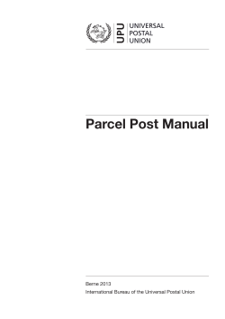 Parcel Post Manual - Universal Postal Union