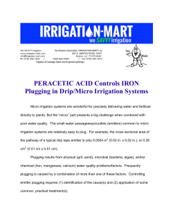 Peracetic Acid Controls Iron Plugging in Drip/Micro - Irrigation-Mart