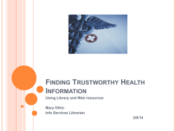 Finding Trustworthy Health Information