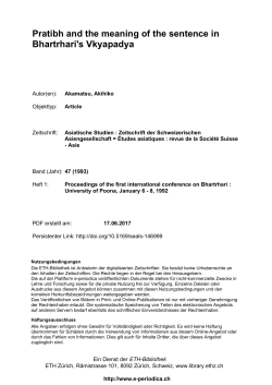 Pratibhā and the meaning of the sentence in - E