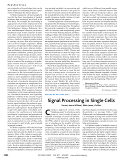 Signal Processing in Single Cells