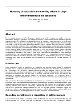 Modeling of saturation and swelling effects in clays under