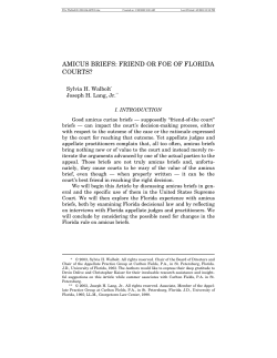 amicus briefs: friend or foe of florida courts?