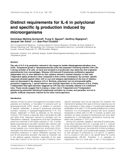 Distinct requirements for IL-6 in polyclonal and specific Ig production