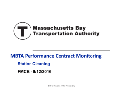 MBTA Performance Contract Monitoring