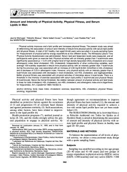 Amount and Intensity of Physical Activity, Physical Fitness, and