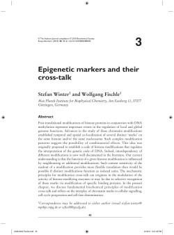 Epigenetic markers and their cross-talk