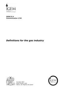 Definitions for the gas industry