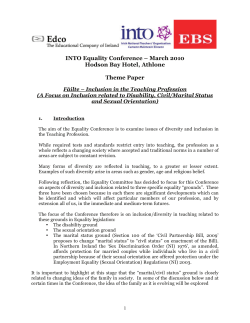 INTO Equality Conference &ndash; March 2010 Hodson Bay Hotel, Athlone