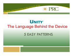 : The Language Behind the Device 5 EASY PATTERNS