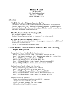 Thomas J. Laub - Delta State University