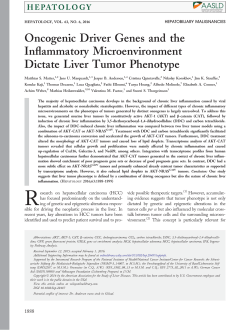 Oncogenic Driver Genes and the Inflammatory Microenvironment