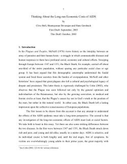 (shorter less technical paper)Thinking about the Long