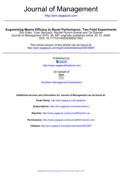 Journal of Management - Coller School of Management