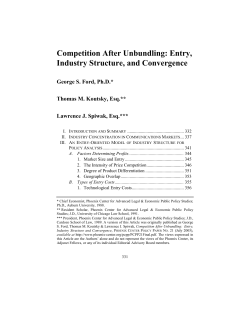 Competition After Unbundling: Entry, Industry Structure, and