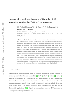 Compared growth mechanisms of Zn
