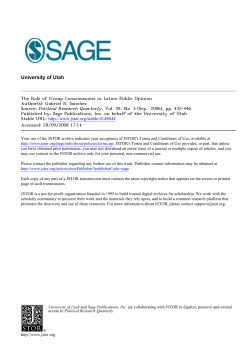 The Role of Group Consciousness in Latino Public Opinion