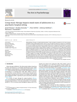 Group music therapy impacts mood states of adolescents in a