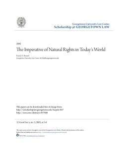 The Imperative of Natural Rights in Today`s World