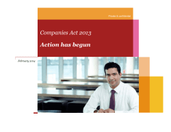 Companies Act 2013 Action has begun