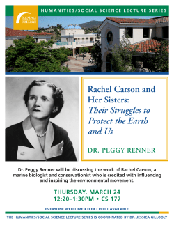 Rachel Carson and Her Sisters: Their Struggles to Protect the Earth