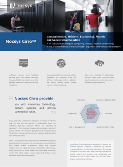 Nocsys Cirro Brochure