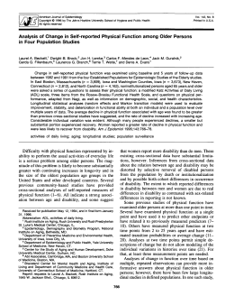 Analysis of Change in Self-reported Physical