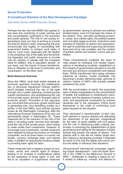 A Constituent Element of the New Development Paradigm