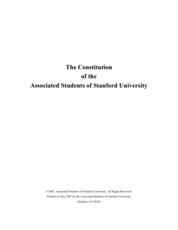 The Constitution of the Associated Students of Stanford