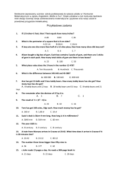 Przykładowe zadania