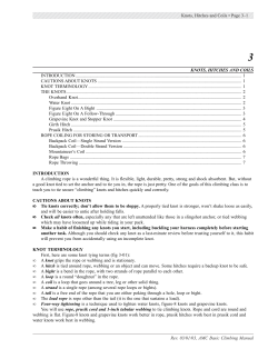 Knots, Hitches, and Coils - Arizona Mountaineering Club