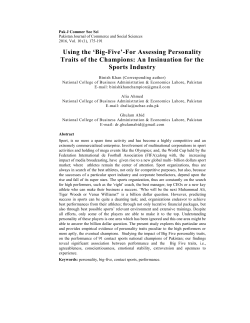 `Big-Five`-For Assessing Personality Traits of the Champions