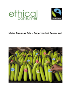 Make Bananas Fair &ndash; Supermarket Scorecard