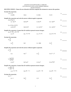 COLEGIO SAN BARTOLOME LA MERCED ACTIVIDAD DE