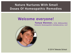 presentation slides - National Center for Homeopathy