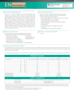 Medical Indications: Medical Contraindications: Diet Characteristics