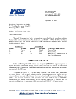 September 19, 2016 Regulatory Commission of Alaska 701 West