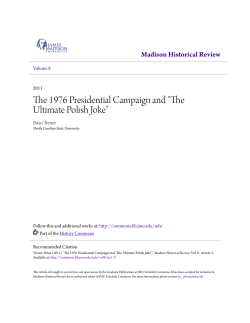 The 1976 Presidential Campaign and "The Ultimate Polish Joke"